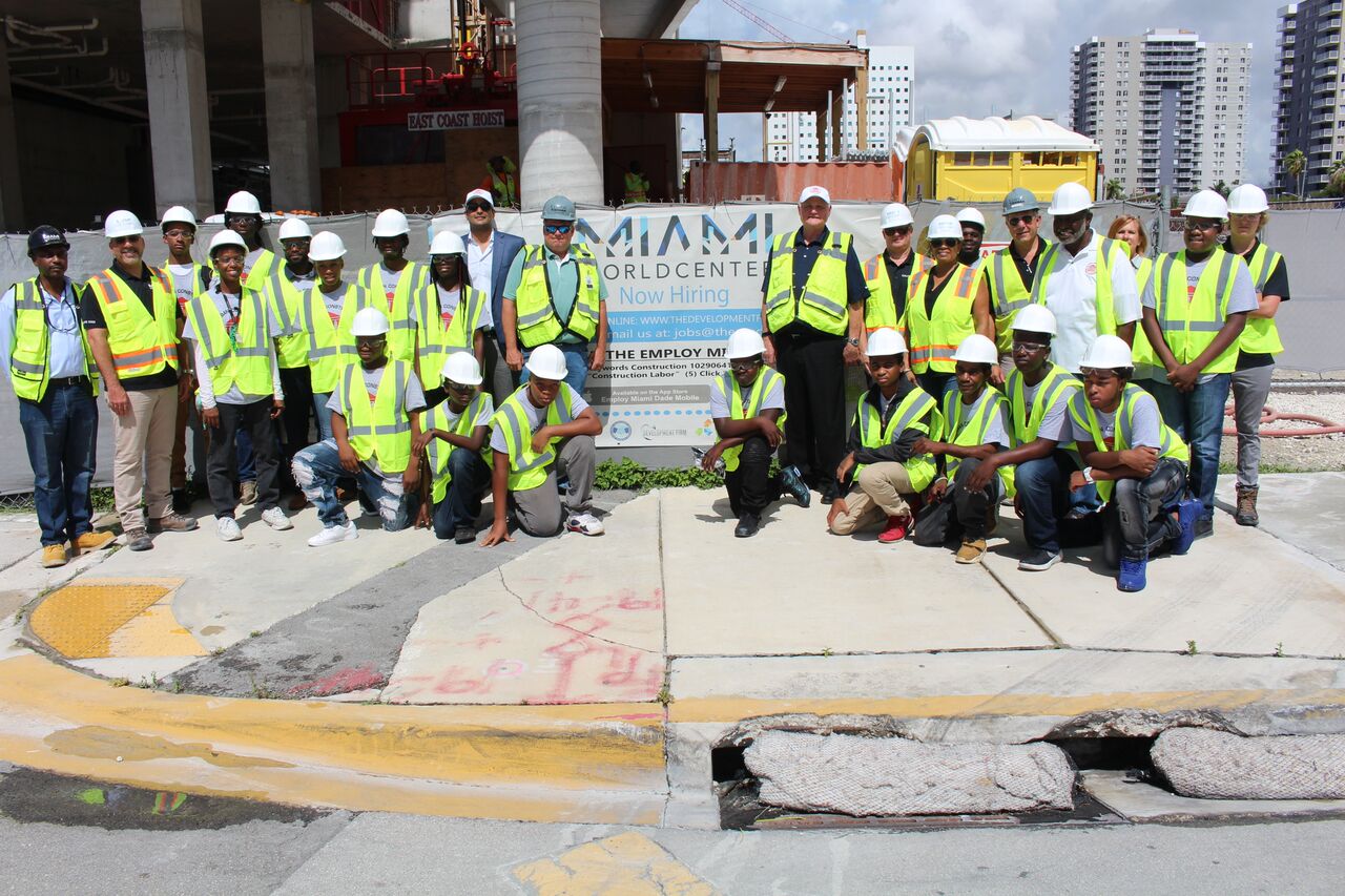 Summer Camp Students Tour Worldcenter Construction Site in Downtown